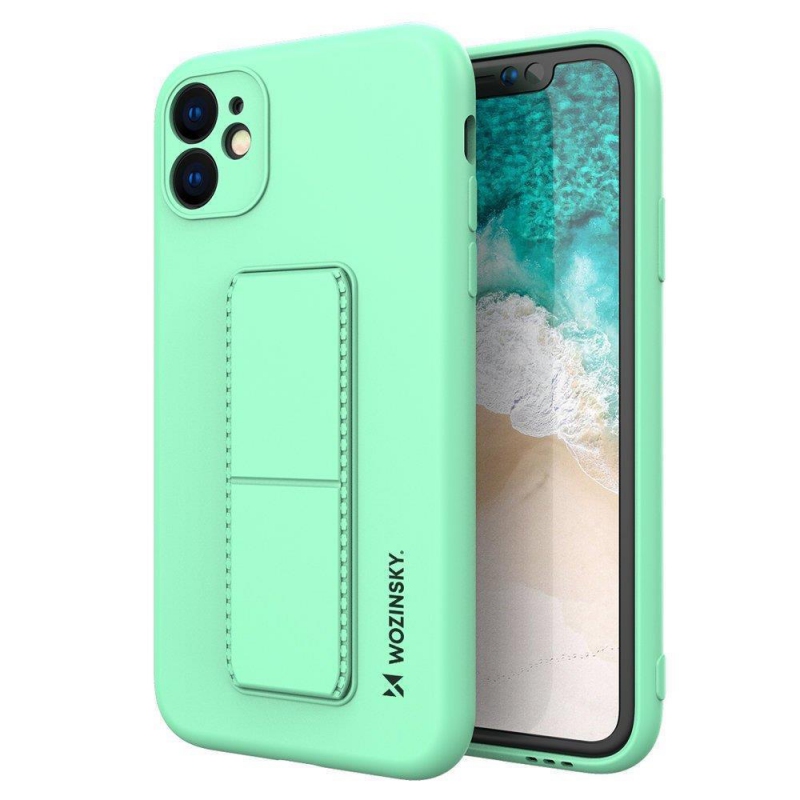 Wozinsky Kickstand Case Silicone Stand Cover for Samsung Galaxy A72 4G Mint