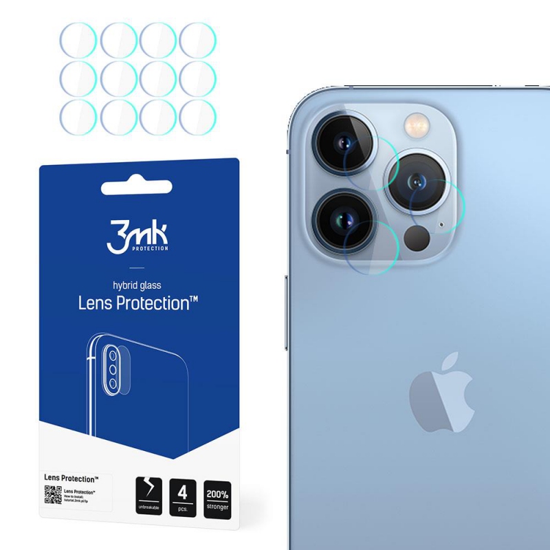 Sklo fotoaparátu pro iPhone 13 Pro Max 7H pro objektiv řady 3mk Lens Protection
