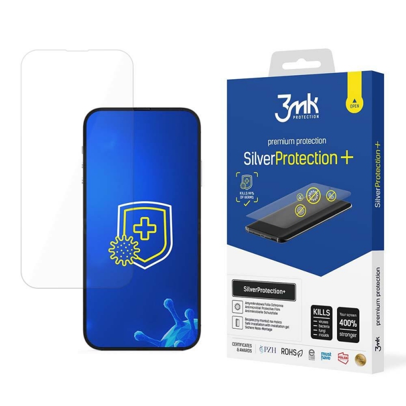 Antibakteriální ochrana obrazovky 3mk Silver Protection+ pro hráče iPhone 14 Pro / iPhone 14