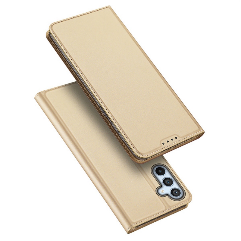 Dux Ducis Skin Pro pouzdro pro Samsung Galaxy A54 5G Flip Cover Card Wallet Stand Gold