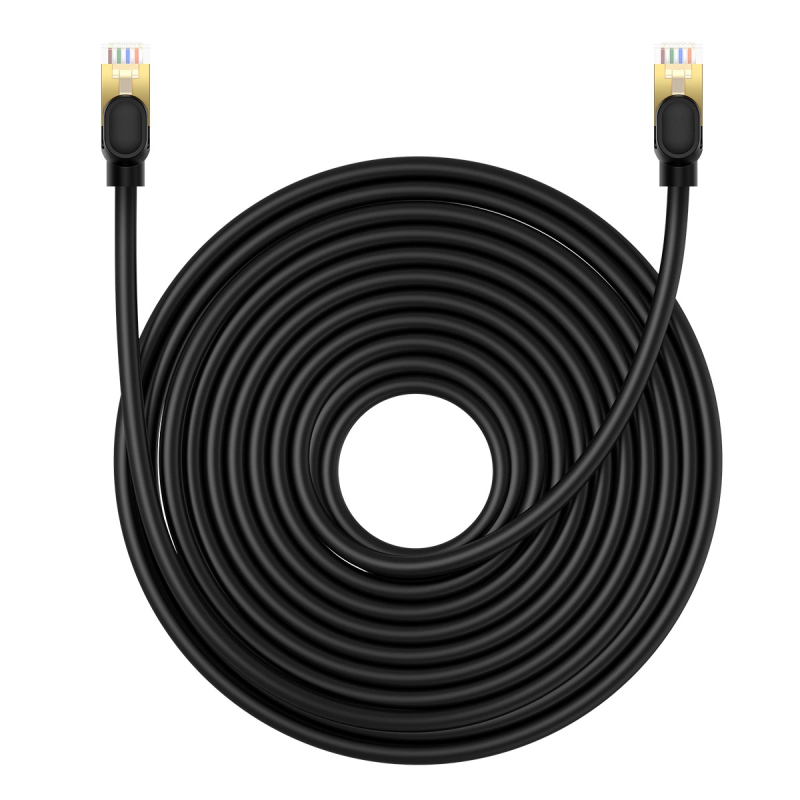 Baseus High Speed ​​​​Cat 8 40 Gb/s Ethernet kabel 15 m - černý