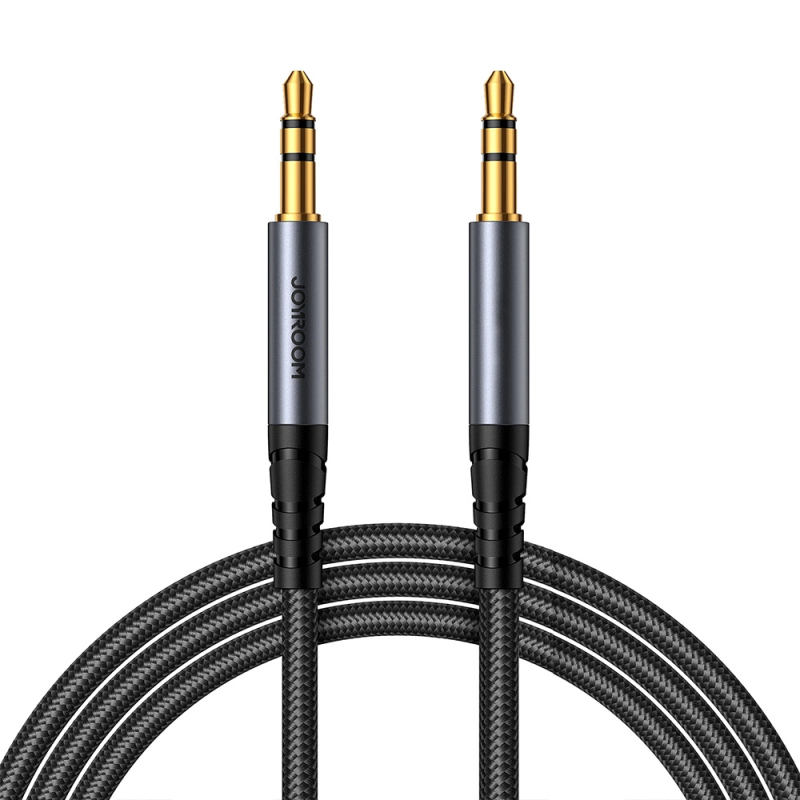 Stereofonní audio kabel Joyroom AUX 3,5 mm mini jack 1,2 m černý (SY-A08)