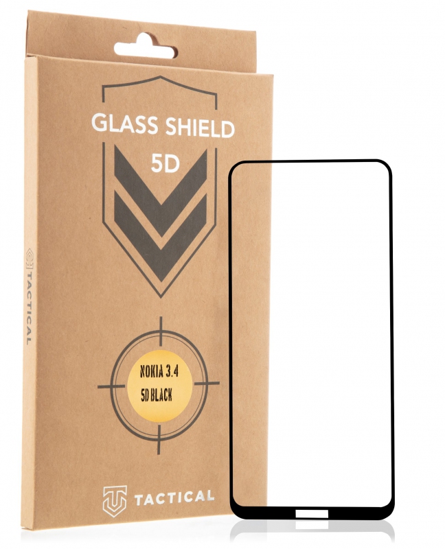 Tactical Glass Shield 5D sklo pro Nokia 3.4 Black
