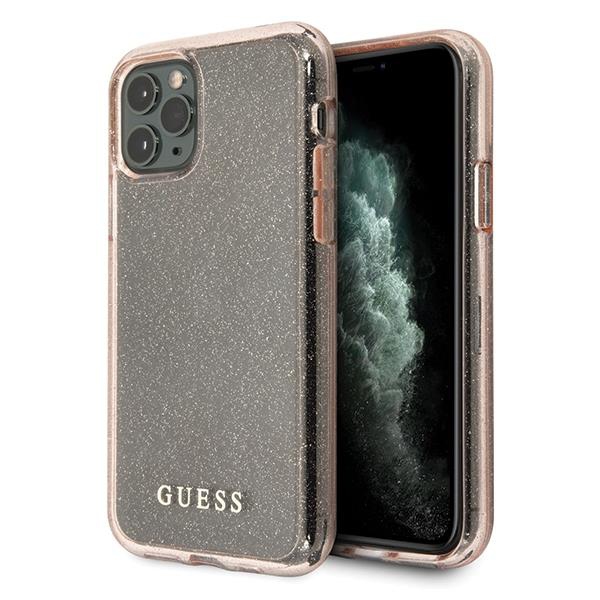 Guess GUHCN65PCGLPI iPhone 11 Pro Max růžové/růžové pevné pouzdro Glitter