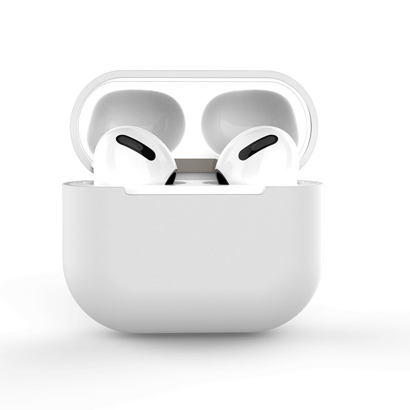 Pouzdro pro AirPods Pro 2 / AirPods Pro silikonový měkký kryt na sluchátka bílý (pouzdro C)