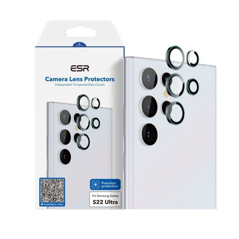 TEMPERED GLASS ESR CAMERA LENS GALAXY S22 ULTRA BLACK