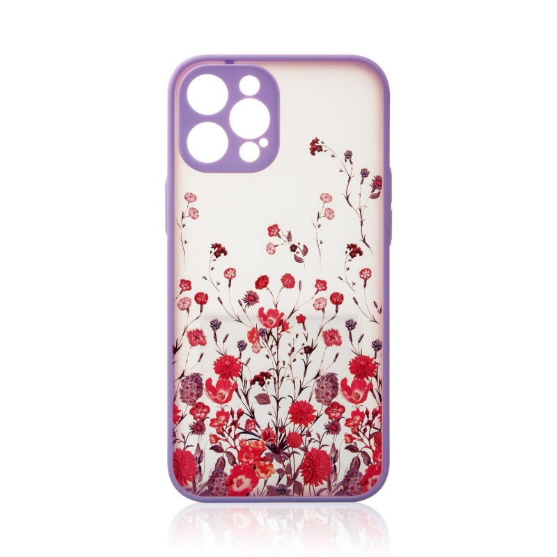 Design Case for iPhone 13 floral purple