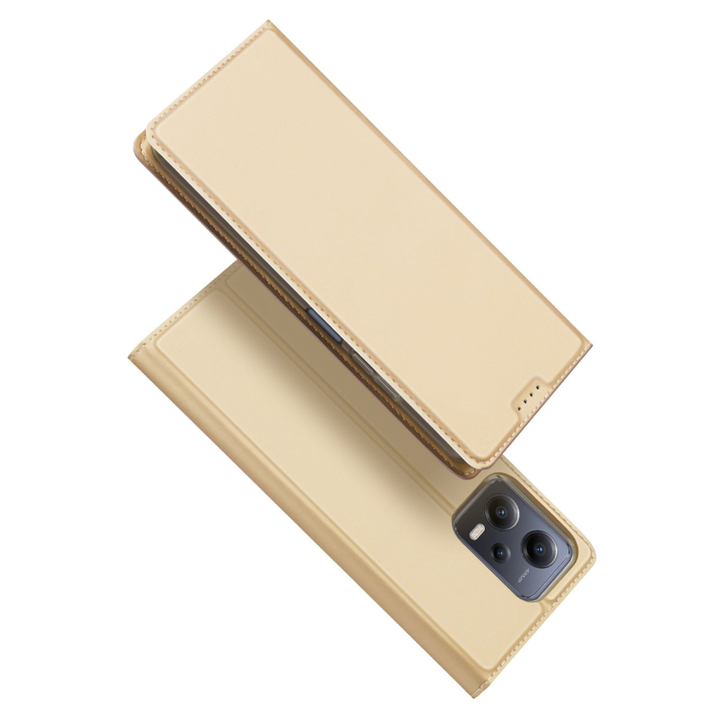 Dux Ducis Skin Pro Case pro Xiaomi Redmi Note 12 Pro+ Flip Card Wallet Stand Gold