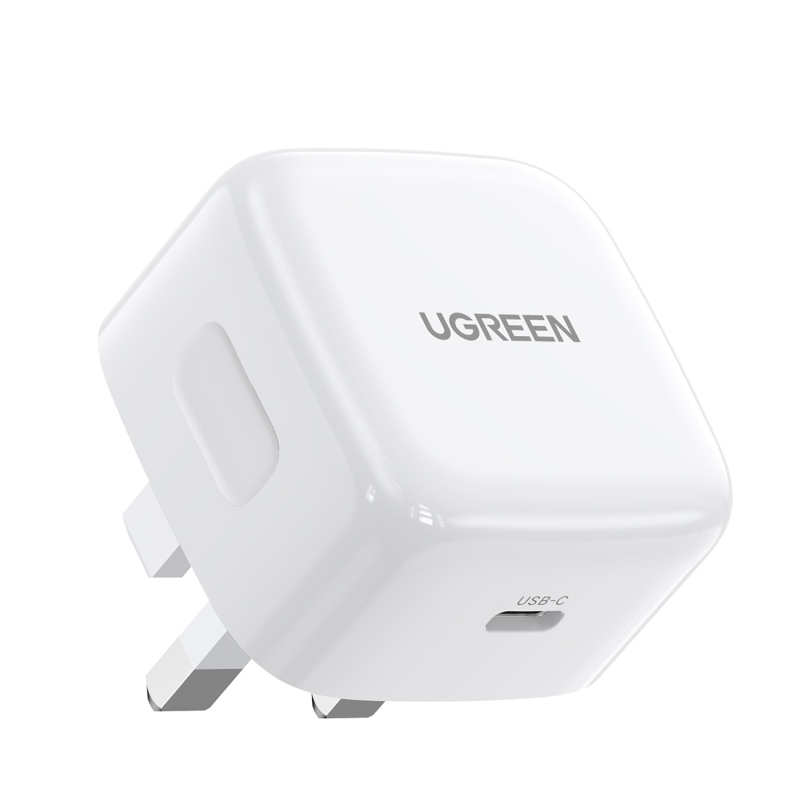 Ugreen UK (Velká Británie) USB-C rychlá nabíječka PD 30W bílá (CD127)