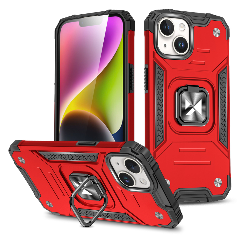 Wozinsky Ring Armor iPhone 15 Pouzdro na iPhone 15 Ring Armor - červené