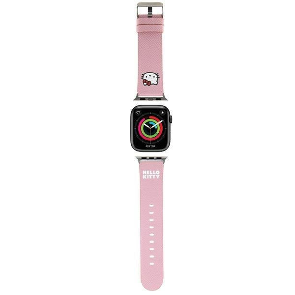 Řemínek Hello Kitty Kitty Head pro Apple Watch 38/40/41mm - růžový