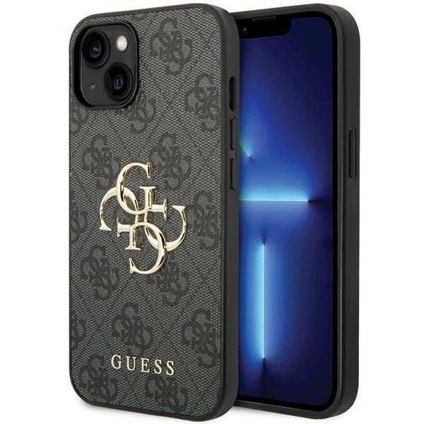 Pouzdro Guess 4G Big Metal Logo pro iPhone 15 Plus - šedé