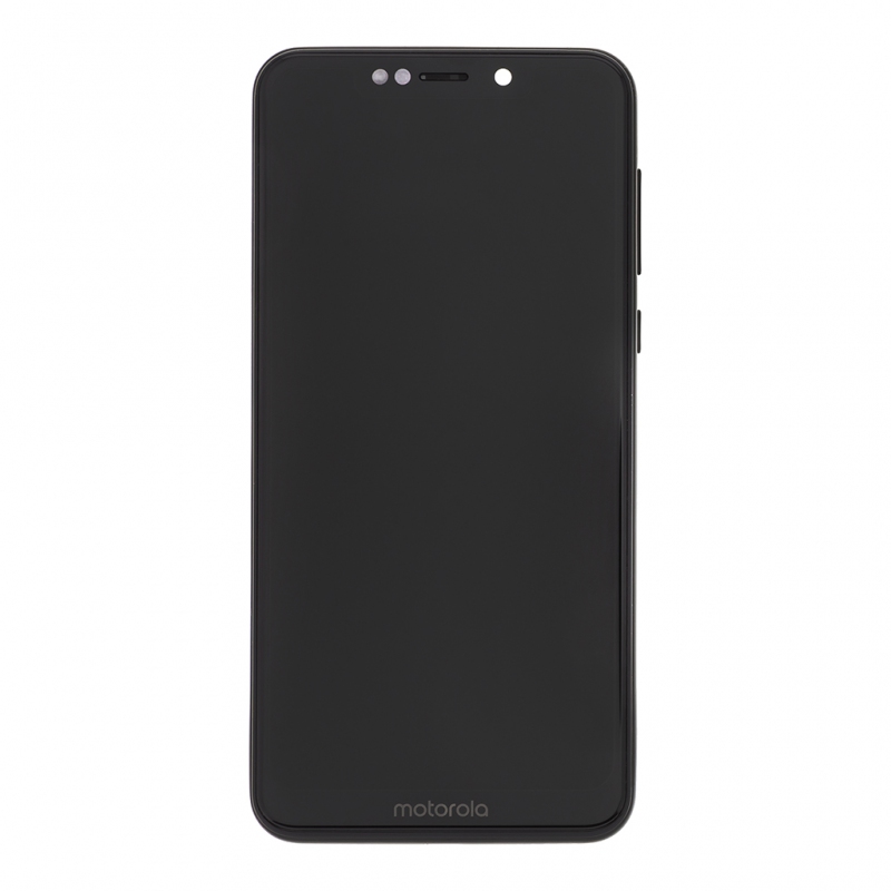 Motorola One LCD Display + Dotyková Deska + Přední Kryt Black