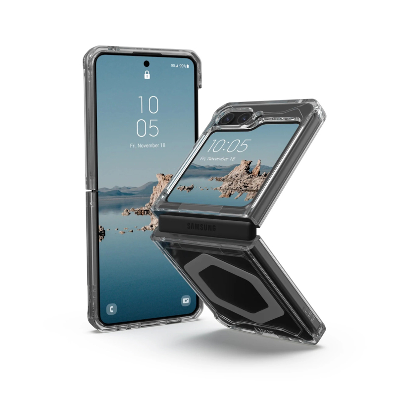 UAG Plyo Pro case with magnetic module for Samsung Galaxy Flip 5 - transparent-gray