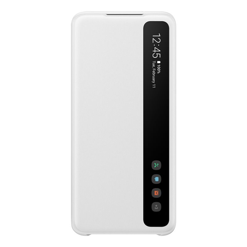 Samsung Clear S-View Pouzdro pro Galaxy S20 White (EF-ZG980CWE)