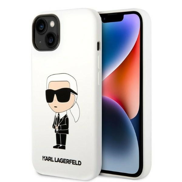 Karl Lagerfeld KLHCP14MSNIKBCU iPhone 14 Plus 6,7" pevný obal fialový/fialový silikonový Ikonik