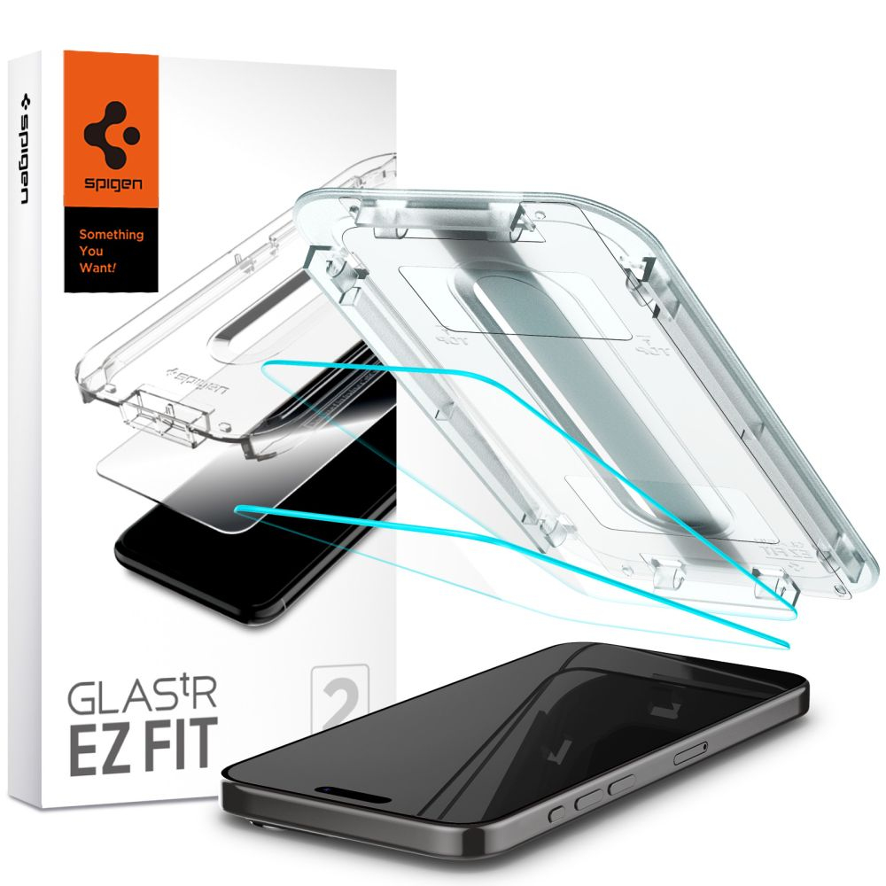 TEPELNÉ SKLO Spigen GLAS.TR "EZ FIT" 2BAL IPHONE 15 PRO CLEAR