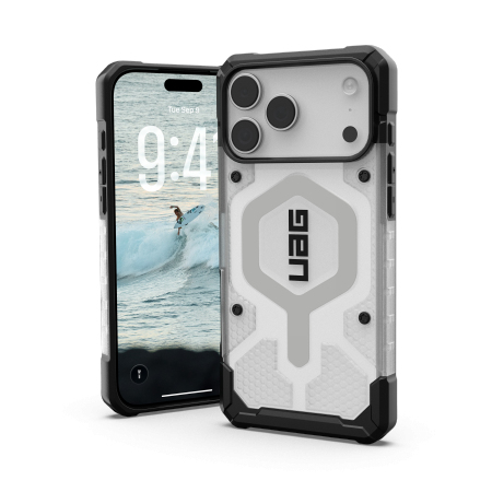 UAG Pathfinder Clear MagSafe Case for iPhone 17 Pro Max - White and Gray