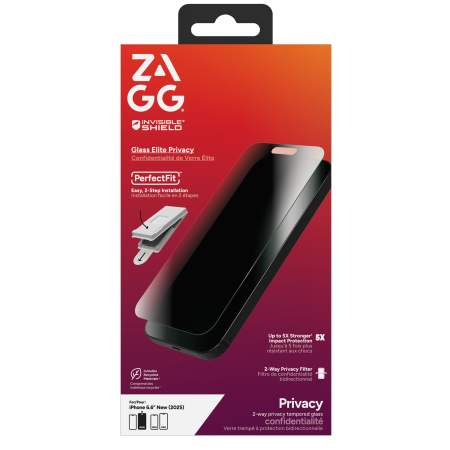 ZAGG Invisibleshield Glass Elite Privacy Glass for iPhone Air