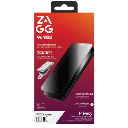 ZAGG Invisibleshield Glass Elite Privacy Glass for iPhone 17 Pro