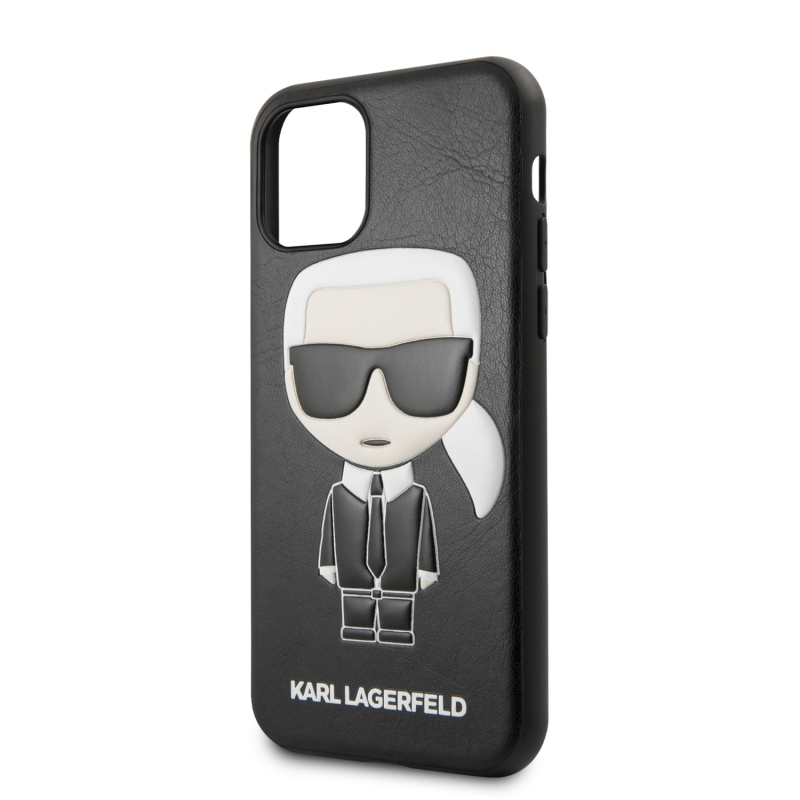 Karl Lagerfeld Embossed Kryt pro iPhone 11 Black (KLHCN61IKPUBK)