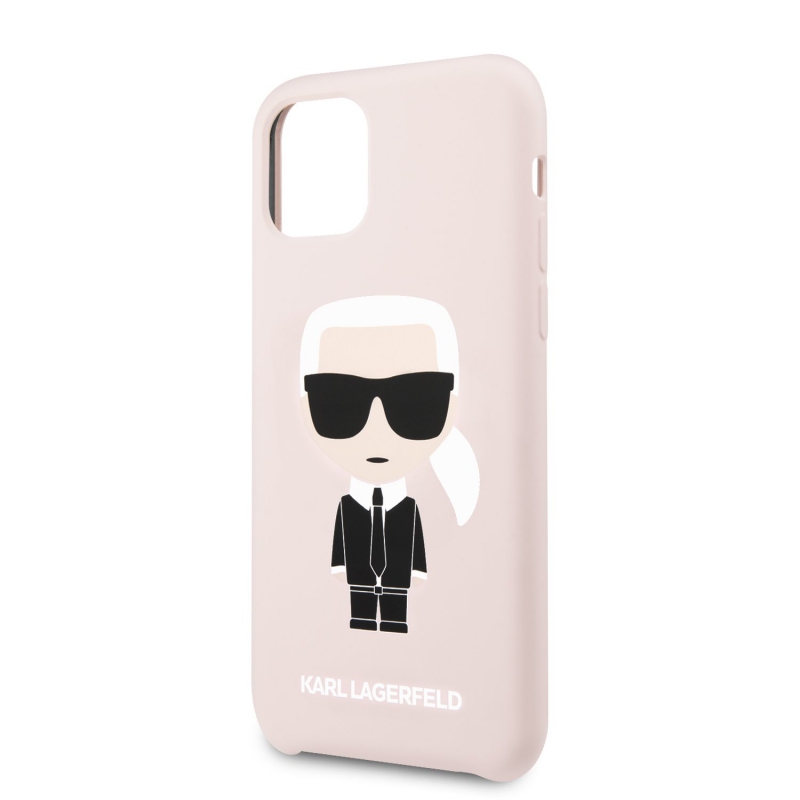 Karl Lagerfeld Silikonový Kryt pro iPhone 11 Pink (KLHCN61SLFKPI)