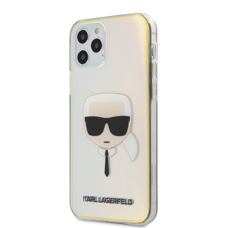 Karl Lagerfeld PC/TPU Head Kryt pro iPhone 12/12 Pro Iridescent (KLHCP12MPCKHML)