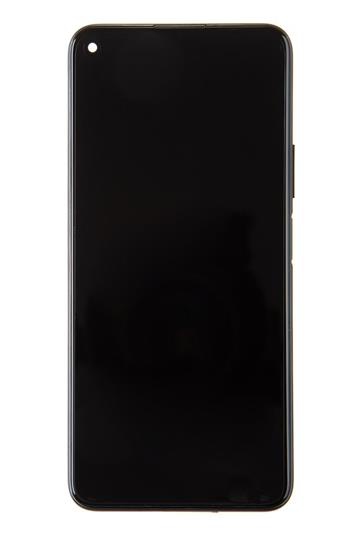 Huawei P40 Lite 5G LCD Display + Dotyková Deska + Přední Kryt Black (Service Pack)