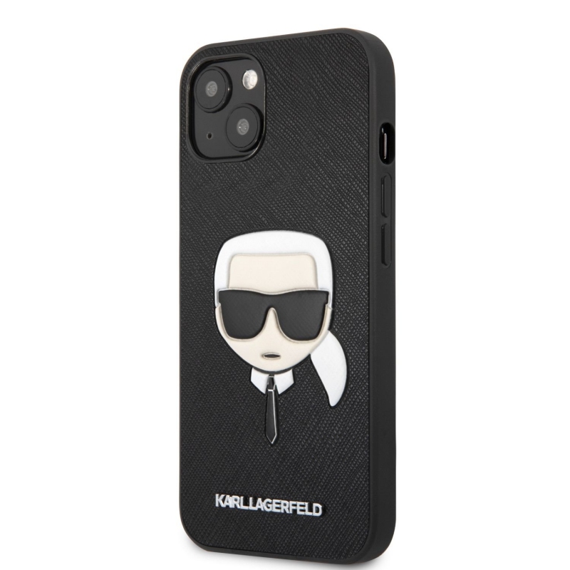 Karl Lagerfeld PU Saffiano Karl Head Kryt pro iPhone 13 mini Black (KLHCP13SSAKHBK)