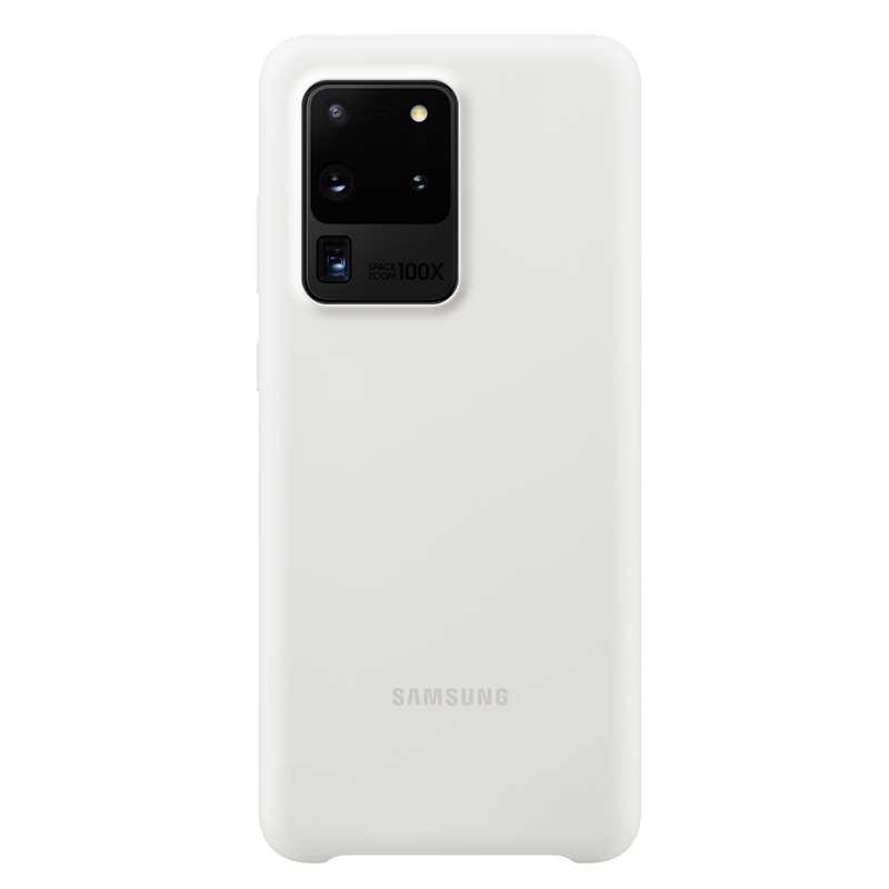 EF-PG988TWE Samsung Silikonový Kryt pro Galaxy S20 Ultra White (Pošk. Balení)