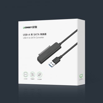 Ugreen adapter 2.5 ´´ SATA III 3.0 HDD SSD - USB 3.2 Gen 1 (SuperSpeed USB 5 Gbps) black (70609 CM321)