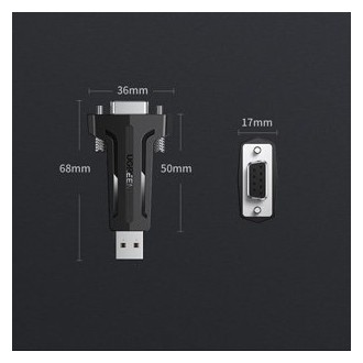Ugreen adapter converter DB9 RS-232 - USB black (80111 CM326)