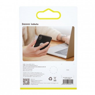 Baseus ultratenký samolepicí držák na kroužek stojánek na telefon stříbrný (SUYB-0S)