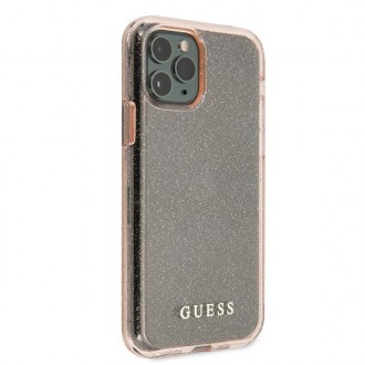 Guess GUHCN58PCGLPI iPhone 11 Pro růžové/růžové pevné pouzdro Glitter