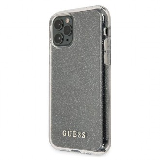 Guess GUHCN58PCGLSI iPhone 11 Pro stříbrný/stříbrný pevný obal Glitter