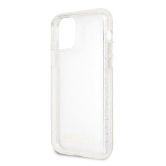 Guess GUHCN58PCGLSI iPhone 11 Pro stříbrný/stříbrný pevný obal Glitter