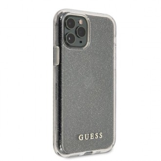 Guess GUHCN58PCGLSI iPhone 11 Pro stříbrný/stříbrný pevný obal Glitter