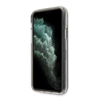Guess GUHCN58PCGLSI iPhone 11 Pro stříbrný/stříbrný pevný obal Glitter
