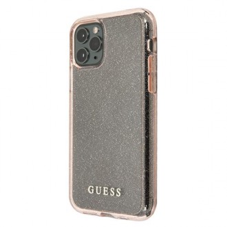 Guess GUHCN65PCGLPI iPhone 11 Pro Max růžové/růžové pevné pouzdro Glitter