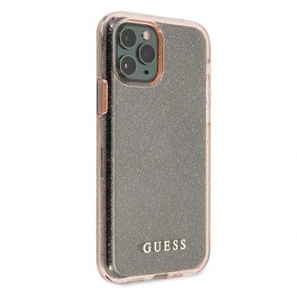 Guess GUHCN65PCGLPI iPhone 11 Pro Max růžové/růžové pevné pouzdro Glitter