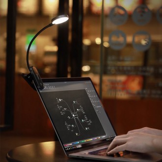 Baseus mini LED reading lamp with clip gray (DGRAD-0G)