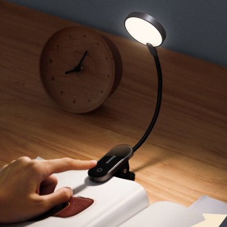 Baseus mini LED reading lamp with clip gray (DGRAD-0G)