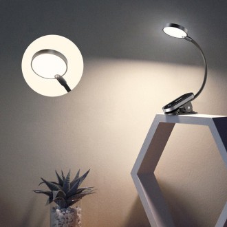 Baseus mini LED reading lamp with clip gray (DGRAD-0G)