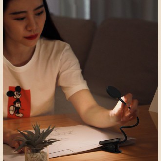 Baseus mini LED reading lamp with clip gray (DGRAD-0G)