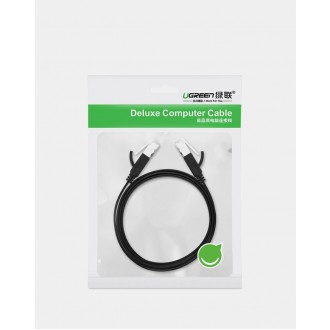 Ugreen flat cable internet network cable ethernet patchcord rj45 cat 6 utp 1000mbps 2m black (50185)