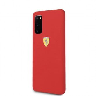 Pevné pouzdro Ferrari FESSIHCS62RE S20 G980 červený/červený silikon