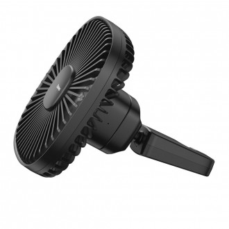 Baseus Vehicle mounted Backseat wireless Fan car headrest windmill black (CXZR-01)