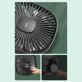 Baseus Vehicle mounted Backseat wireless Fan car headrest windmill black (CXZR-01)