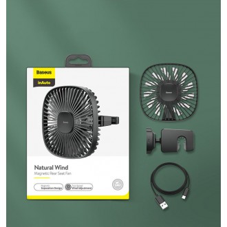 Baseus Vehicle mounted Backseat wireless Fan car headrest windmill black (CXZR-01)