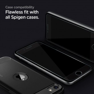 Tvrzené sklo Spigen ALM GLASS FC IPHONE 7 / 8 / SE 2020 / 2022 ČERNÉ
